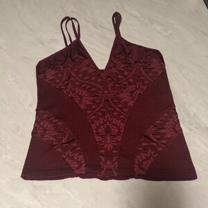 Chic Burgundy Lace Camisole Top